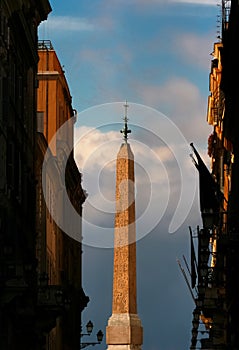 Obelisk TrinitÃÂ  dei Monti - Rome - Italy photo